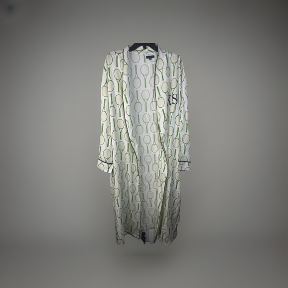 Katie Kime Other - Katie Kime Tennis Monogrammed K S Robe Size L/XL No Belt Cotton‎ Soft